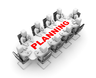 Plan Do Check Act diagram with running businessman